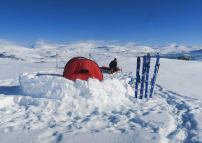 Camp en Laponie suédoise