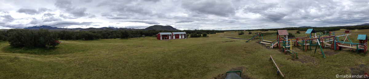 Voyage vélo en Islande - le camping à Gaeltaekur