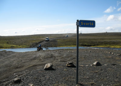 Voyage vélo en Islande Piste F26 - beaucoup de trafic
