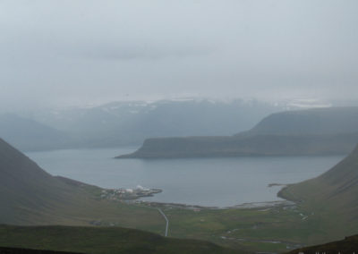 Fjords de l'ouest à vélo vue sur Bildadalur