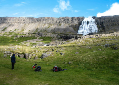 Fjords de l'ouest à vélo camping du Dynjandi