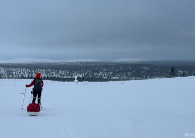 Urho Kekkonen en skis et pulka 2024